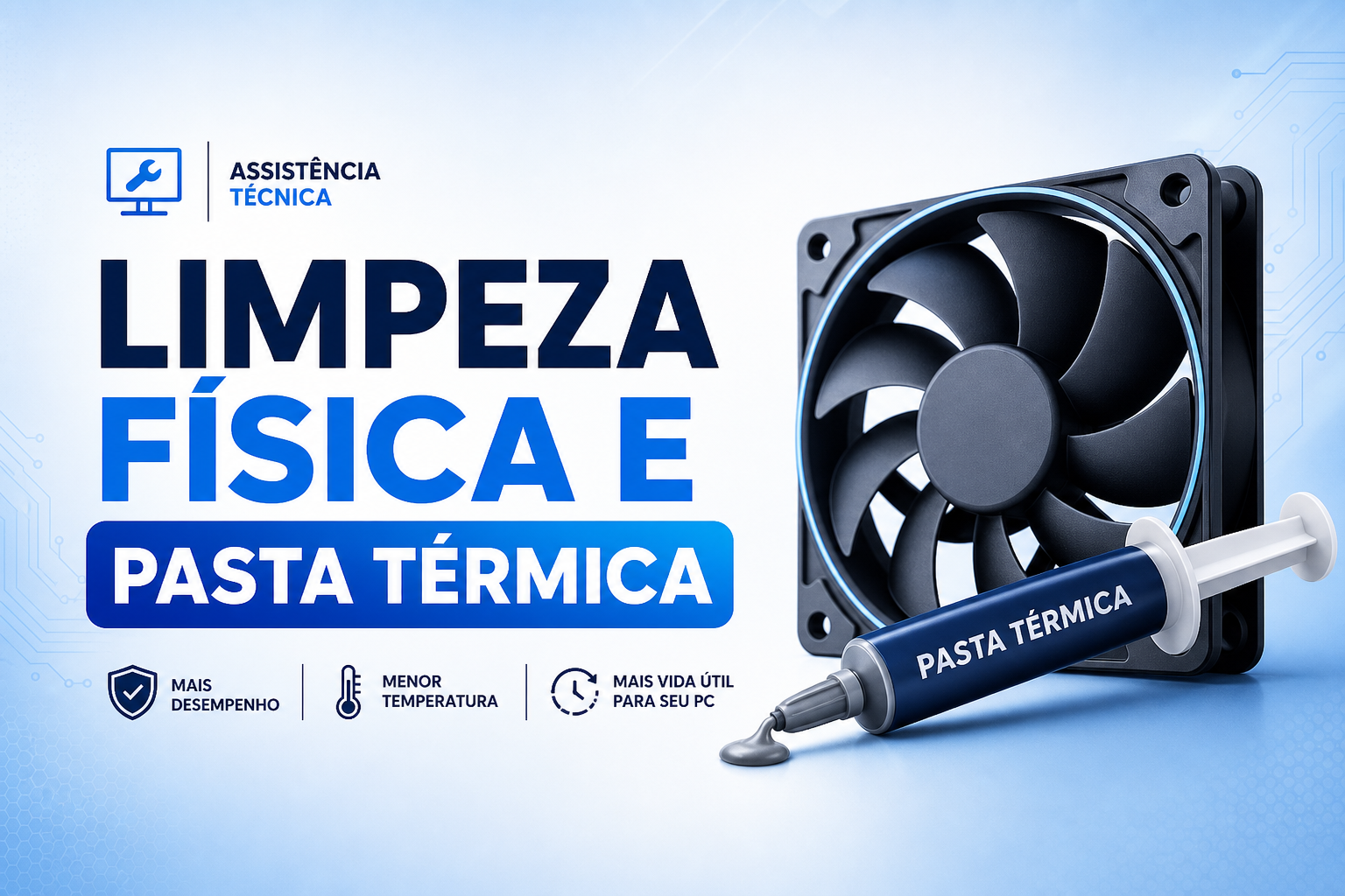 Limpeza interna de computador com ar comprimido em Curitiba